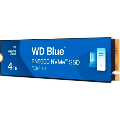 Твердотельный накопитель SSD WD BLUE SN5000 M.2 2280 NVMe 4.0 4000GB (WDS400T4B0E-00BKY0)