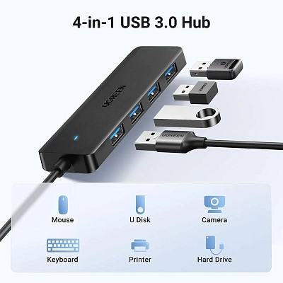  USB Хаб 3.0 4 port HUB, 1m CM219 (35574)