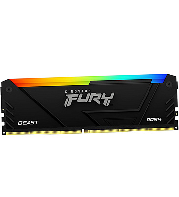 Оперативная память Kingston 16GB 3200MT/s DDR4 CL16 DIMM 1Gx8 FURY Beast RGB (KF432C16BB12A/16)