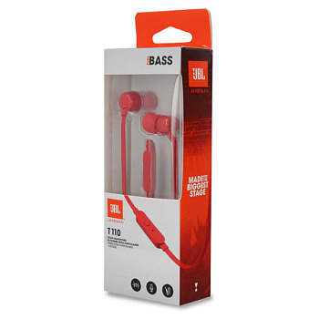 Наушники JBL T110 Red  (T110RED)
