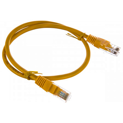 Патч-корд UTP Cablexpert, кат. 5e, 0.5м, жёлтый (PP10-0.5M/Y)