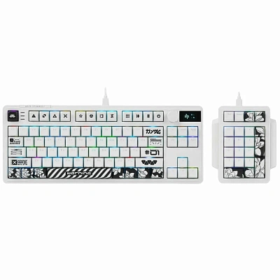 Клавиатура проводная Дарк Проджект KD87A + Numpad g3ms Moonstone White (DP-KD-87A-000102-GMS) 