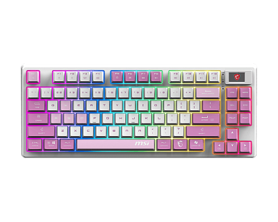 Игровая клавиатура MSI FORGE GK600 TKL WIRELESS VIOLET Белая (FORGE GK600 TKL W VIOLET RU)