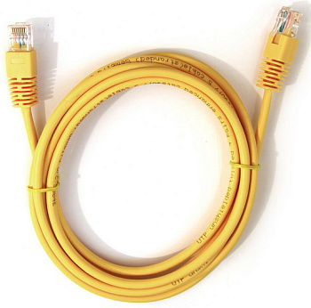 Патч-корд UTP Cablexpert PP12-3M/Y кат.5e, 3м, литой, многожильный (жёлтый) (PP12-3M/Y)