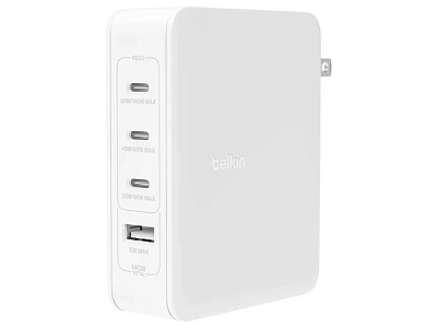 Сетевое ЗУ Belkin 140Вт 3хUSB-С White (WCH014BTWH)