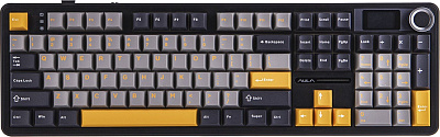 Клавиатура AULA F108 Pro Gray, Reaper switch (F108 Pro Gray+Yellow)