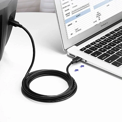 Кабель Ugreen US135, USB TYPE A-B, 1m (20846)