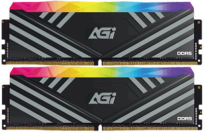 Набор модулей памяти AGI TURBOSPRINT UD858 RGB, DDR5 32Gb (16x2), 6000MHz, Black (AGI6CSJ16UD858-DC)
