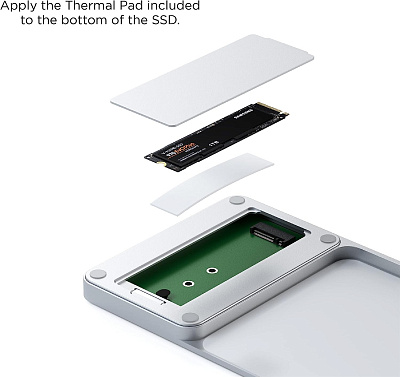 Картридер / USB-хаб Satechi Slim Dock for iMac - Silver (ST-UCISDS)