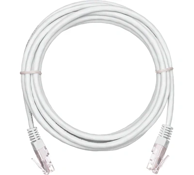 Патч-корд UTP, Кат.5е, 5м, NETLAN, 4 пары, белый, упак. 10шт (EC-PC4UD55B-BC-PVC-050-WT)