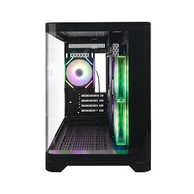 Компьютерный корпус 1STPLAYER UV5 BLACK (UV5-BK-2FC7R-1FC7)