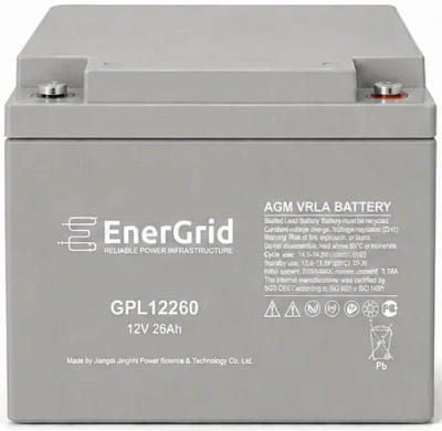 Аккумулятор EnerGrid GPL12260, 12В 26Ач (EnerGrid GPL12260)