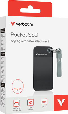 Внешний SSD диск Verbatim Pocket SSD 1TB - Чёрный (32190)