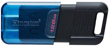 Флэш-накопитель Kingston 128Gb USB-C 3.2 Data Traveler 80M (Blue-Black) (DT80M/128GB)