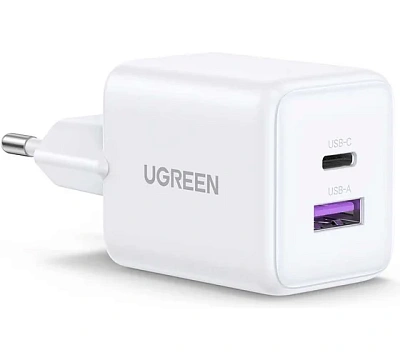 Зарядное устройство на 1xUSB-C+1 USB, 30W, QC3.0, Gan X X516 (65015)