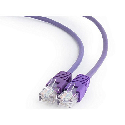 Патч-корд UTP Cablexpert PP12-1.5M/V, кат.5e, 1.5м, литой, многожильный (фиолетовый) (PP12-1.5M/V)