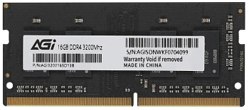 Оперативная память для ноутбука AGI SD138 DDR4, 16Gb 3200MHz, ОЕМ (AGI320016SD138-ST)