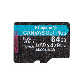 Карта памяти microSDXC  64GB, Kingston, Class 10 (SDCG4/64GBSP)