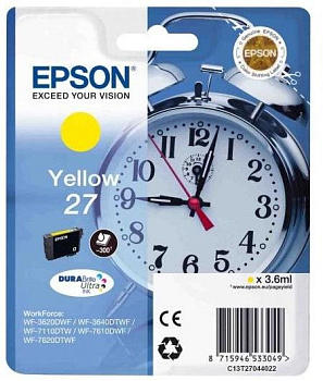 Картридж Epson C13T27044022 для WF-7110/7610/7620 жёлтый (C13T27044022)