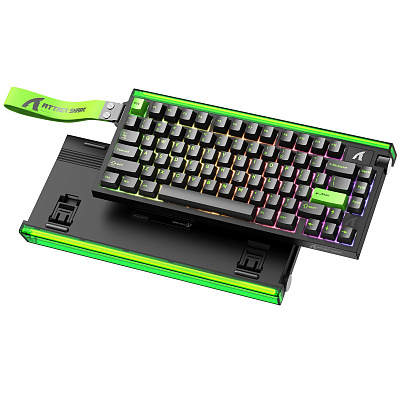 Клавиатура Attack Shark R85 HE, Magnetic Purple Mandrel - Neon Green (R85 HE Neon Green)