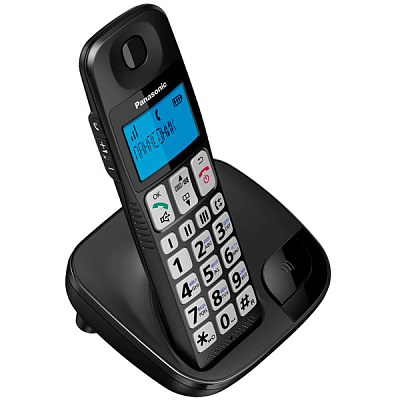 Радиотелефон PANASONIC KX-TGE110 (UCB) Черный (KX-TGE110UCB)