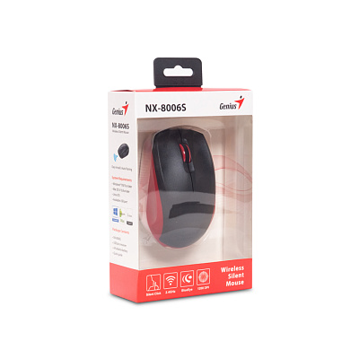 Мышь Genius NX-8006S, Red-Black, (31030024401)