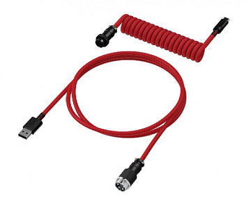 Кабель для механической клавиатуры HyperX USB-C Coiled 6J677AA красно-черный (6J677AA)