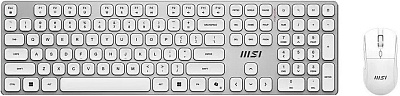 Комплект Клавиатура + Мышь MSI Forge K210 Wireless Combo, Белый (FORGE K210 W COMBO WHITE RU)