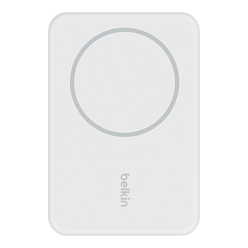 Портативный внешний аккумулятор Belkin Magnetic Wireless Power Bank 5K + Stand, WHITE (BPD004btWT)