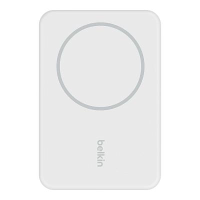 Портативный внешний аккумулятор Belkin Magnetic Wireless Power Bank 5K + Stand, WHITE (BPD004btWT)