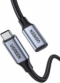 Кабель UGREEN US372 USB-C Male to USB-C  Cable 1m (Dark gray) 30205 (30205)
