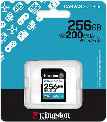 Карта памяти SD 256GB Class 10 U3 Kingston SDG4/256GB (SDG4/256GB)