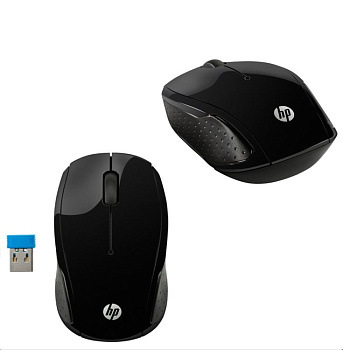 Компьютерная мышь   HP Wireless Mouse 200 X6W31AA Black USB (X6W31AA)
