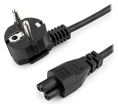 Кабель питания для ноутбуков Cablexpert PC-186-ML12-3M, 3м, Schuko- C5, 10А, пакет, черный (PC-186-ML12-3M)