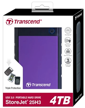 Внешний жесткий диск 2.5 4TB Transcend TS4TSJ25H3P (TS4TSJ25H3P)
