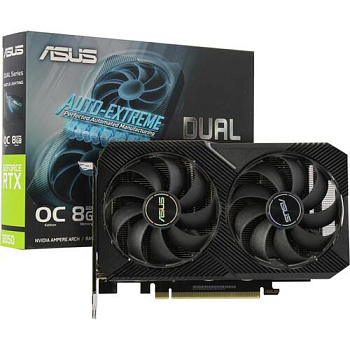 Видеокарта ASUS Dual GeForce RTX 3050 V2 OC Edition (DUAL-RTX3050-O8G-V2)