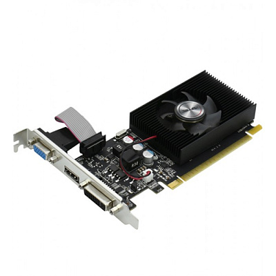 Видеокарта NVIDIA, 2 GB, Afox GT 730, DVI/HDMI/VGA, GDDR3/128bit, +LP (AF730-2048D3L6)