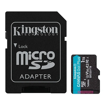 Карта памяти MemoryCard microSDXC 1TB, Kingston, Class 10, UHS-I (U1), Video Class 10 (SDS3/1TB)