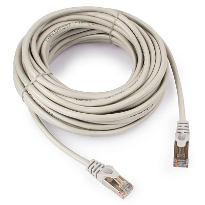 Патч-корд FTP Cablexpert PP22-10m кат.5e, 10м, литой, многожильный (серый) (PP22-10M)