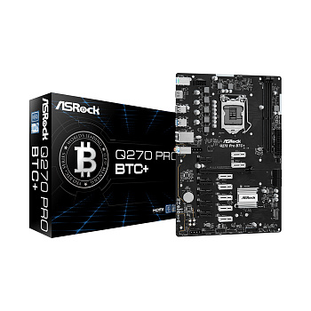 Материнская плата ASRock Q270 PRO BTC+ (Q270 PRO BTC+) Материнская плата ASRock Q270 PRO BTC+ (Q270 PRO BTC+)