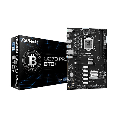 Материнская плата ASRock Q270 PRO BTC+ (Q270 PRO BTC+)