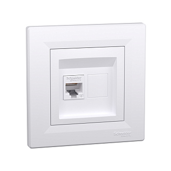 Розетка компьютерная SE EPH4700121 Asfora RJ45 кат. 6 в сборе белый (EPH4700121)