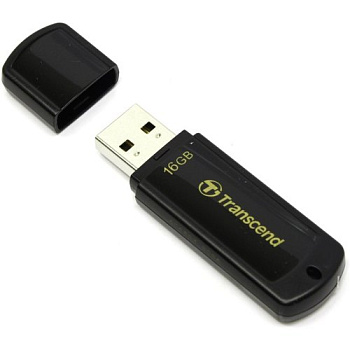 USB Флеш 16GB 2.0 Transcend TS16GJF350 черный (TS16GJF350)