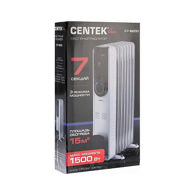 Обогреватель Centek CT-6200, 1500Вт, White (CT-6200)