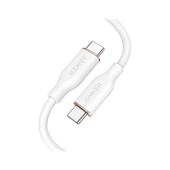 Интерфейсный кабель Anker PowerLine III Flow USB-C to USB-C (A8552H21) Белый