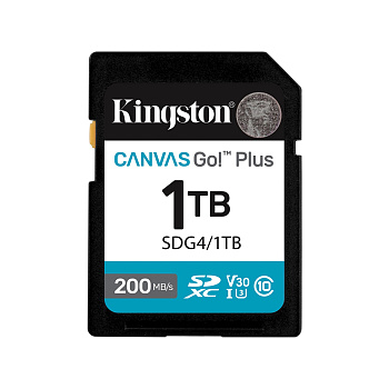 Карта памяти SD, Kingston Canvas Go! Plus, 1TB, Class 10 (SDG4/1TB)