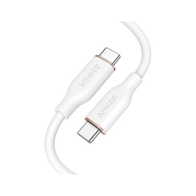 Интерфейсный кабель Anker PowerLine III Flow USB-C to USB-C (A8552H21) Белый