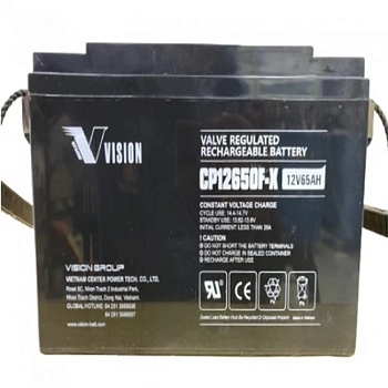 Аккумулятор для ИБП Vision с емкостью 12В 65Ач (CP12650F-X 12V65AH)