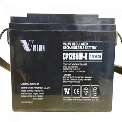Аккумулятор для ИБП Vision с емкостью 12В 65Ач (CP12650F-X 12V65AH)