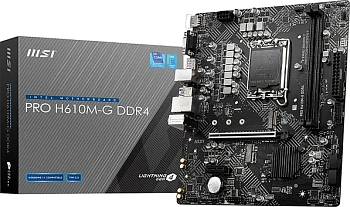Материнская плата MSI PRO H610M-G DDR4 LGA1700 H610  mATX (PRO H610M-G DDR4) Материнская плата MSI PRO H610M-G DDR4 LGA1700 H610  mATX (PRO H610M-G DDR4)